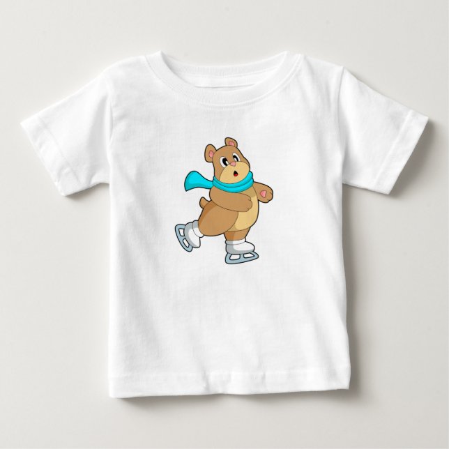 Bear Ice-skridskor T Shirt (Framsida)