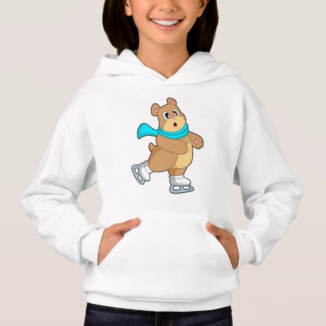 Bear Ice-skridskor T Shirt (Framsida)
