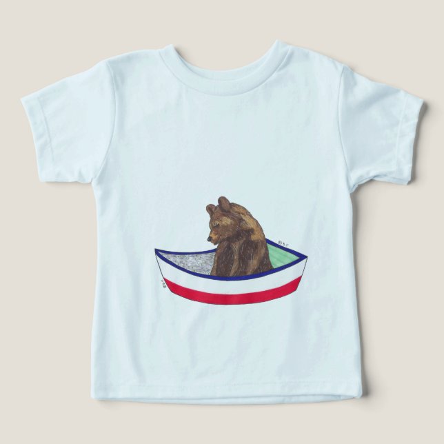 BEAR IN A BOAT T SHIRT (Design Framsida)
