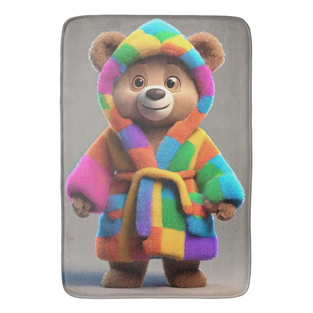 Bear in a colorful robe badrumsmatta (Framsidan (Vertikal))