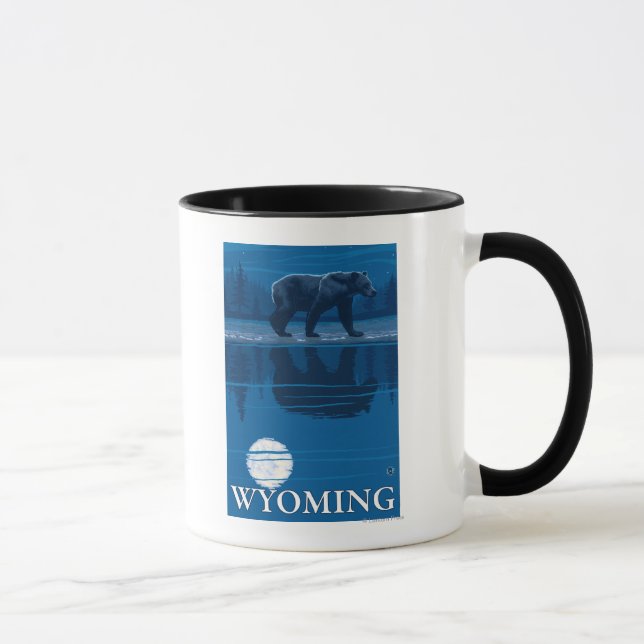 Bear in Moonlight - Wyoming Mugg (Höger)