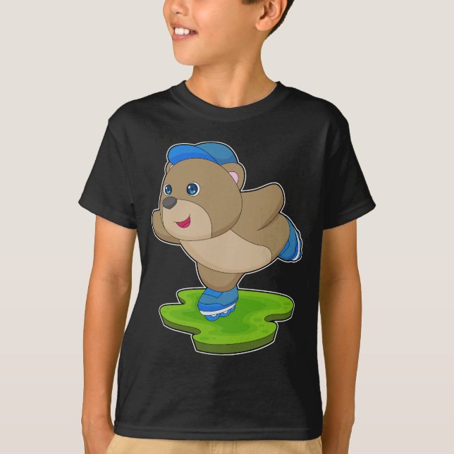 Bear Inline skridskor med rullskridskor T Shirt (Framsida)
