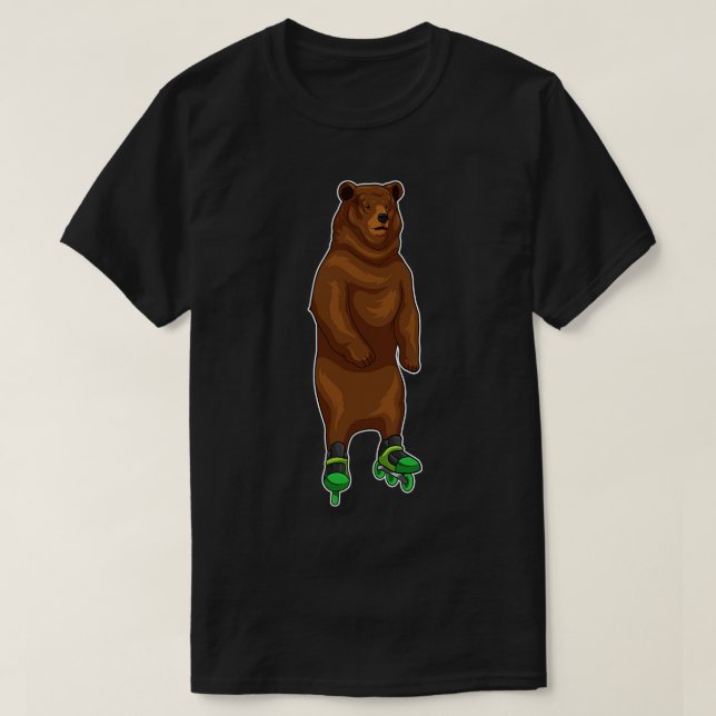 Bear Inline skridskor med rullskridskor T Shirt (Design framsida)