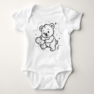 Bear is playing football  t shirt