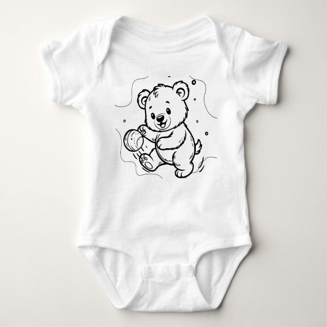 Bear is playing football  t shirt (Framsida)