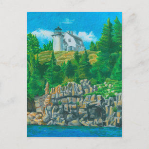 Bear Island Lighthouse-målning Vykort