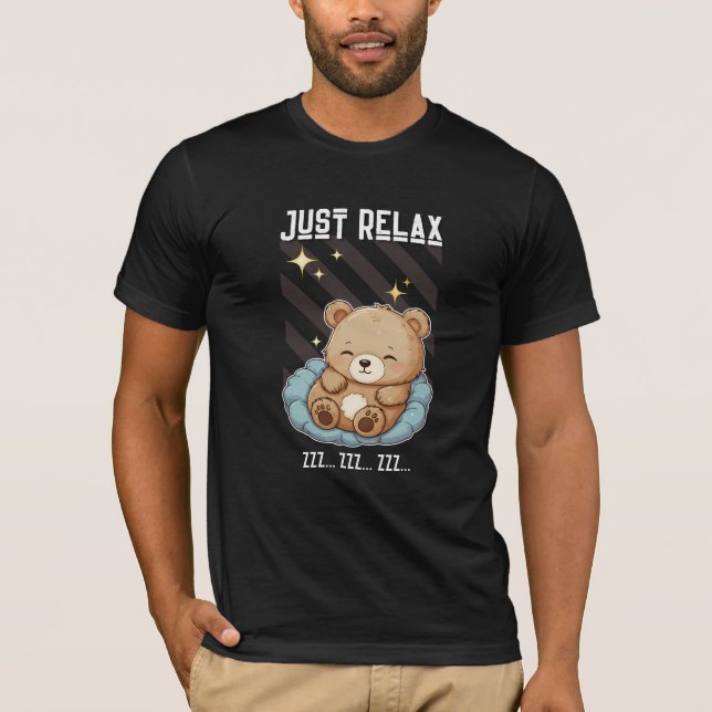 Bear Just Relaxing by sov T Shirt (Framsida)