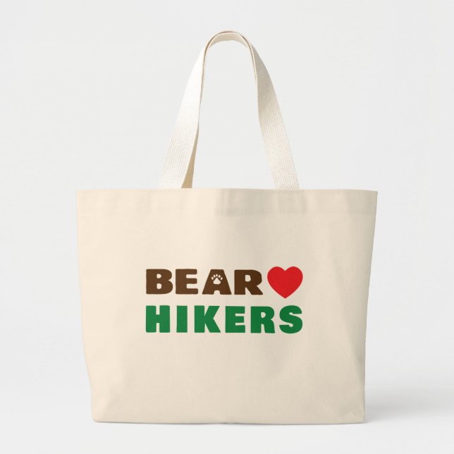 Bear kärlek hiker jumbo tygkasse (Framsidan)
