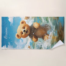 Bear Kids Towels för Beach och Bassäng Älskare