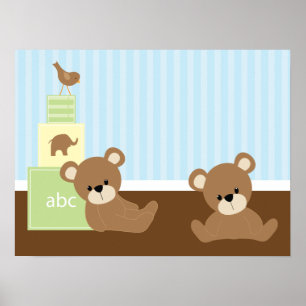 Bear Kids Wall Decor Poster