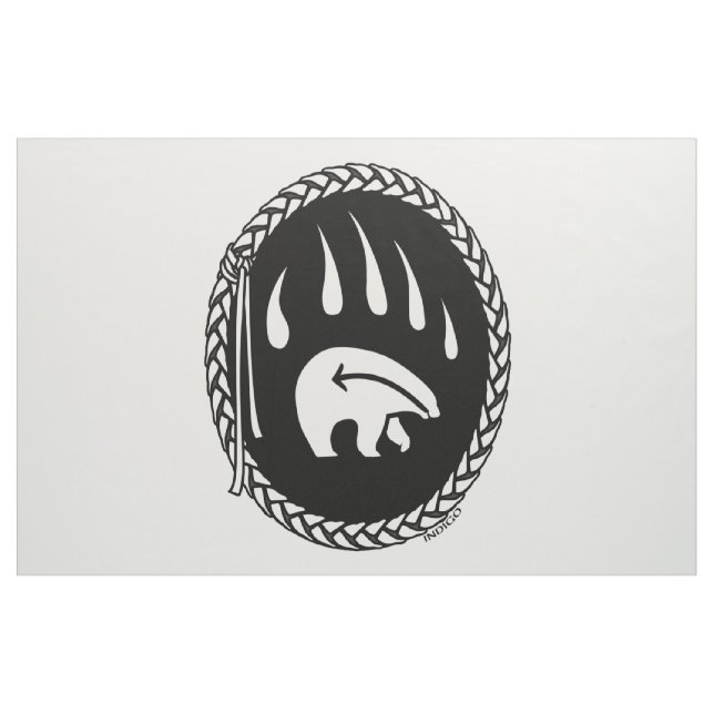 Bear Klo Fabric Tribal Bear Art Fabric Tyg (Yard)