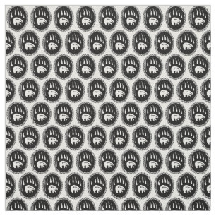 Bear Klo Fabric Tribal Bear Art Fabric Tyg