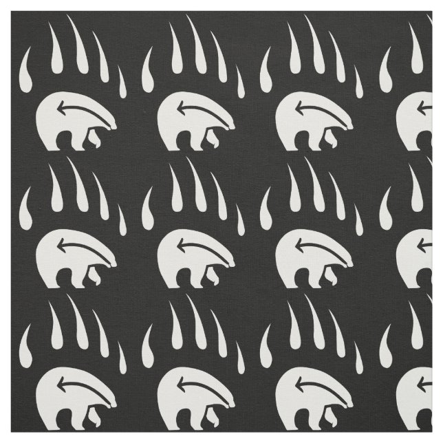 Bear Klo Fabric Tribal Bear Art Fabric Tyg (Provkarta)