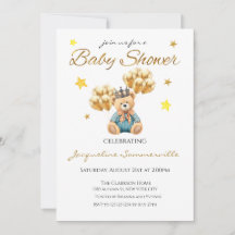 Bear Krona Guld ballonger Baby Shower Det är en po