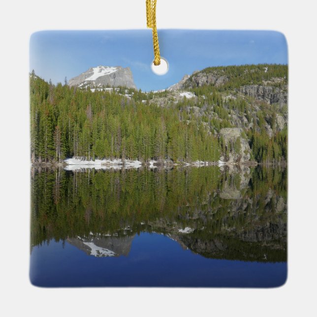 Bear Lake-reflektion I Julgransprydnad Keramik (Framsida)