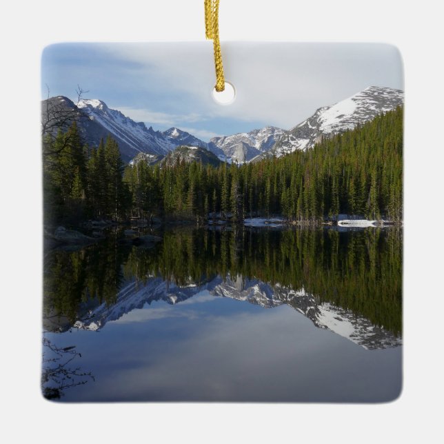Bear Lake-reflektion II Julgransprydnad Keramik (Framsida)