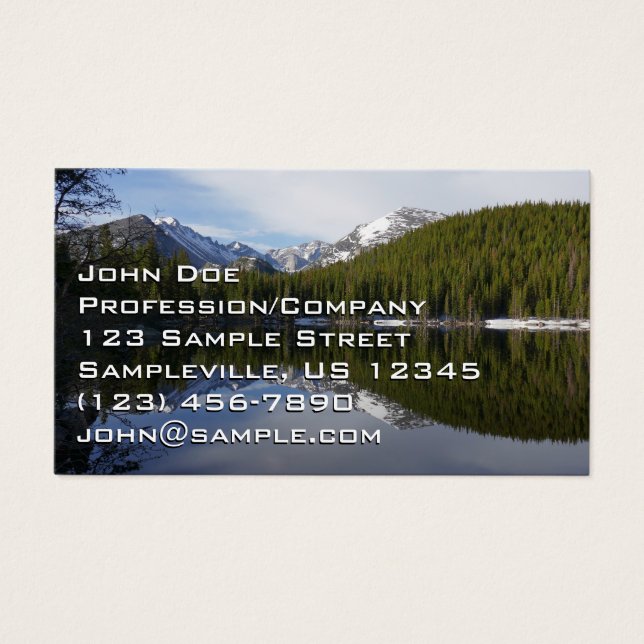Bear Lake-reflektion II Visitkort (Framsidan)