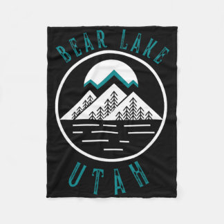 Bear Lake Utah Berg Skidåkning Vandring Fiske Båt Fleecefilt