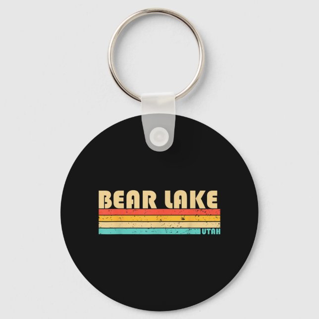Bear Lake Utah Rolig Fiske Camping Sommar  Nyckelring (Framsida)
