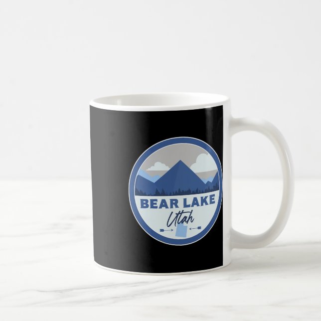 Bear Lake Utah Ut Mountains Badge Hiking Souvenir  Kaffemugg (Höger)