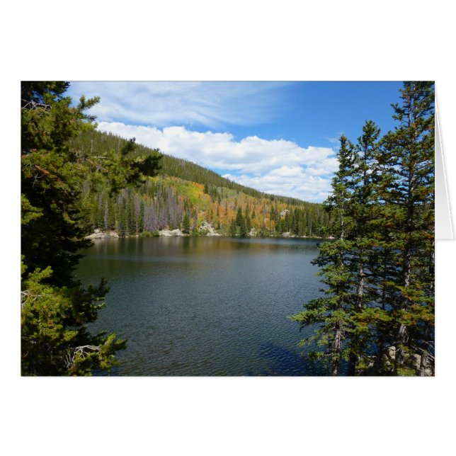 Bear Lake vid Rocky Mountain National Park Hälsningskort (Framsidan Horizontal)