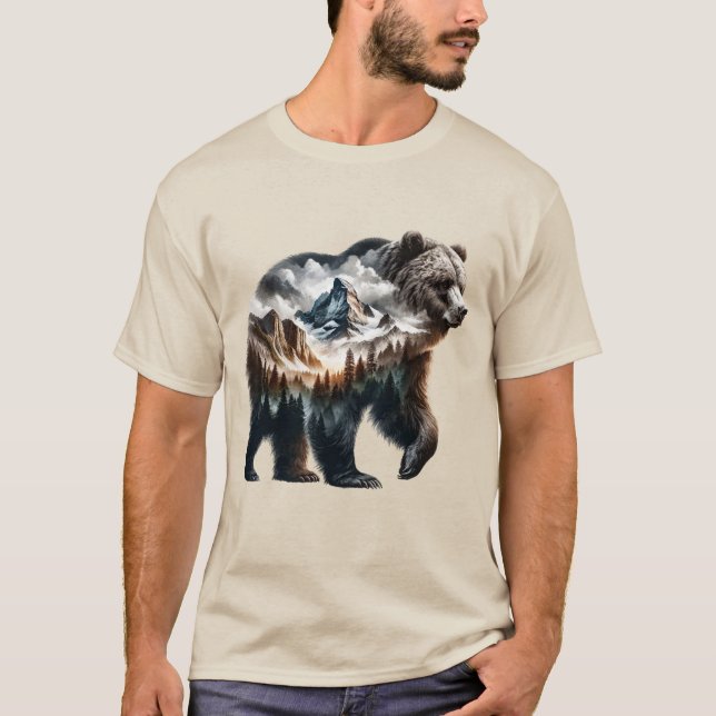 Bear Land Scenia Manar istrakt-Shirt T Shirt (Framsida)