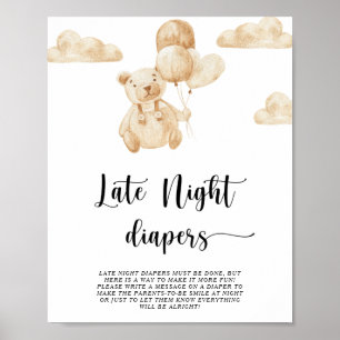 Bear \ Late night diaper match Poster