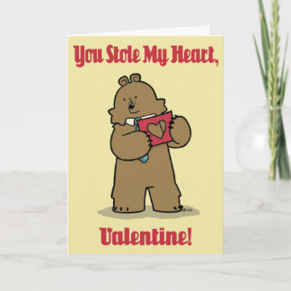 Bear Lawyer "Stolen Heart" - Valentine Card Helgkort