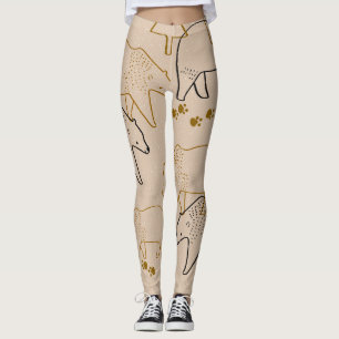 Bear Leggings i Beige