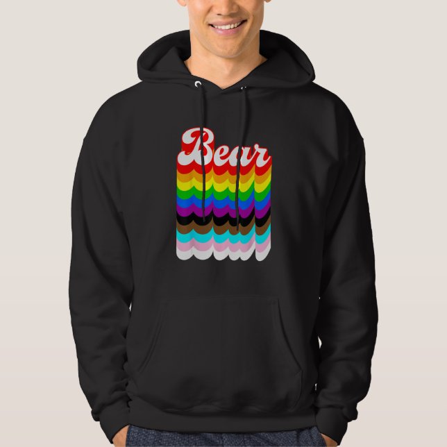Bear LGBTQ pride rainbow Hoodie (Framsida)