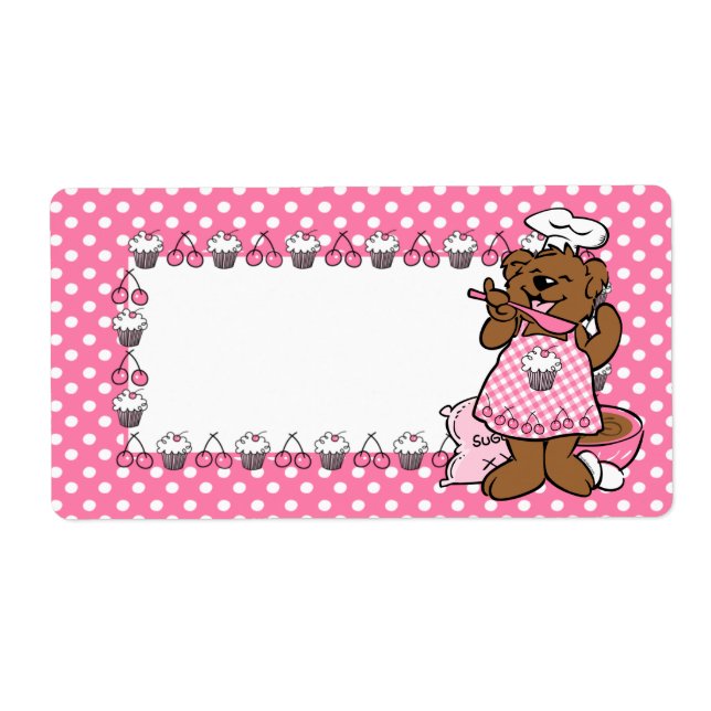 Bear Little Baker-etikett Fraktsedel (Framsidan)