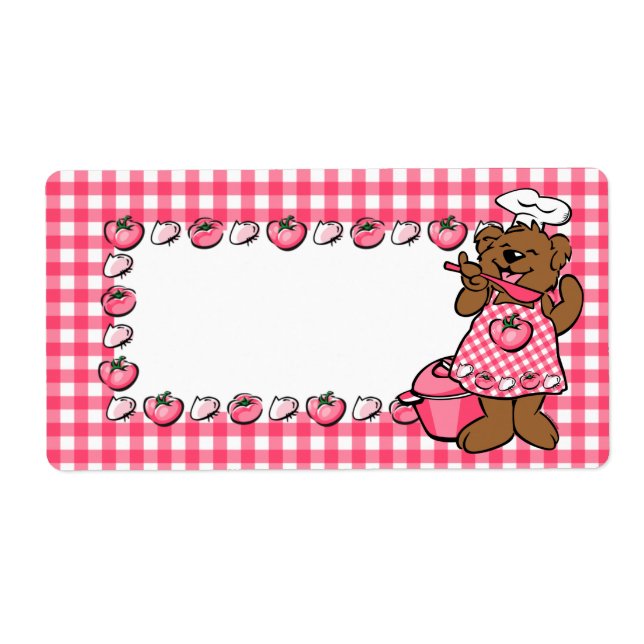 Bear Little Chef-etikett Fraktsedel (Framsidan)
