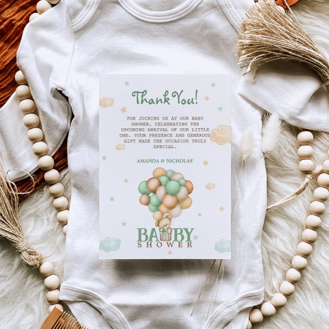 Bear Ljust grönt Ballower Shower-Tack Tack Kort (Skapare uppladdad)