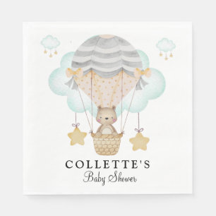 Bear Luftballong Baby Shower Pappersservett