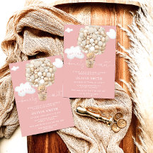 Bear Luftballong Rosa Girl Baby Shower