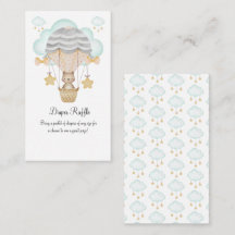 Bear Luftballongs Blue Diaper Raffle