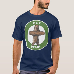 Bear! Lustigt att gömma svart grizzlybjörn utomhus T Shirt