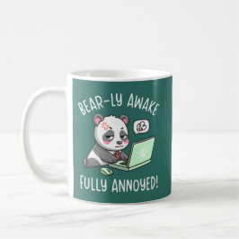 Bear-ly Awake Fully Annoyed - Panda Office Humor Kaffemugg