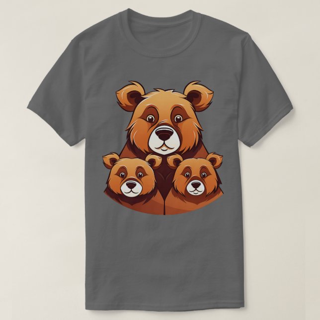 Bear Mamma farbror Pappa förälder 2 T Shirt (Design framsida)