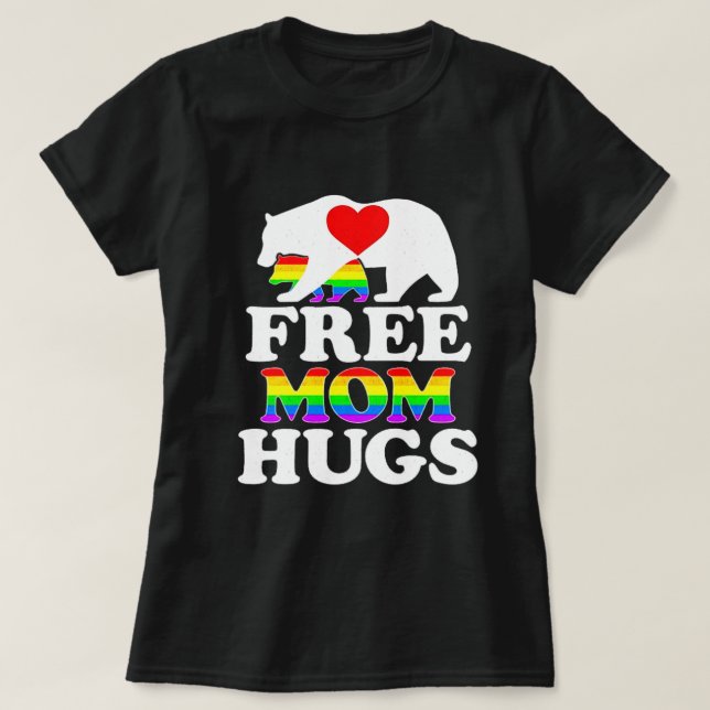 Bear Mamma Free Mamma Hugs T Shirt (Design framsida)