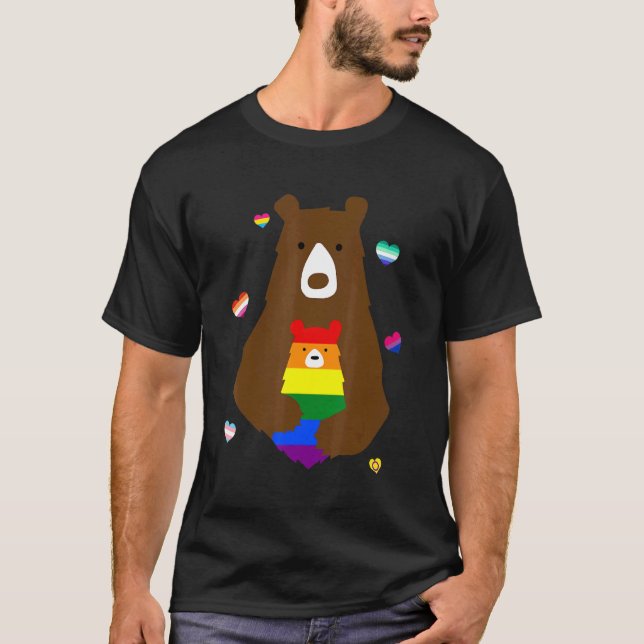 Bear Mamma Lgbt Lesbisk Gay Bi Transgender Pride A T Shirt (Framsida)