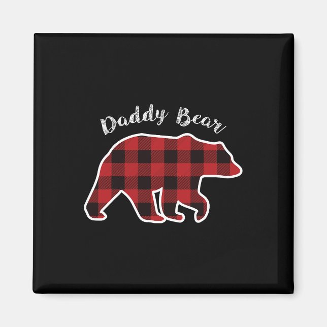 Bear Manar Red Play jul Pajama Family Pappa Gif Magnet (Framsidan)