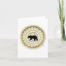Bear Mandala-mappat anteckningskort