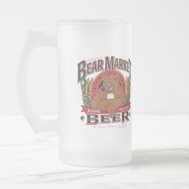 Bear Market Beer Frostat Ölglas (Vänster)