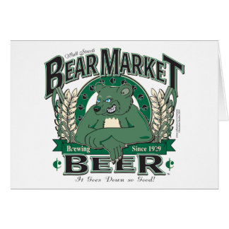 Bear Market Beer - Wall street Brewing Company Hälsningskort