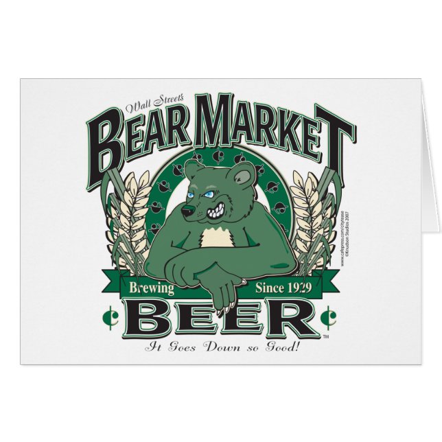 Bear-Market-CNBC-STORGE Hälsningskort (Framsidan Horizontal)