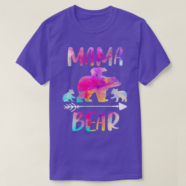Bear Matching Family Outfit, roligt Mamma Bear Thr T Shirt (Design framsida)
