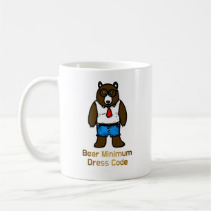 Bear Minimum Funy Office Pun Art Kaffemugg
