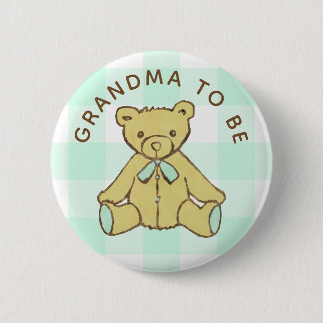 Bear Mint Grönt Buffalo Play Grandma to be Knapp (Framsida)