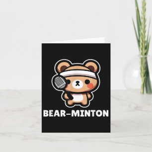 Bear-minton Cute Kawaii Tecknad Bear Unge Badminto Kort